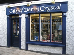 derry crystal city village craft glass situated