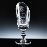 Balmoral Glass Sports Trophy Laurel Chalice 10 inch, Single, Satin Boxed
