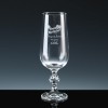 Crystal Gifts 6oz Champagne Flutes Birthday 60th, Single, Silver Boxed