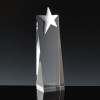 Fusion Crystal Award 10 inch Wedge Star, Single, Velvet Casket