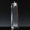 Fusion Crystal Award 12 inch Wedge Star, Single, Velvet Casket