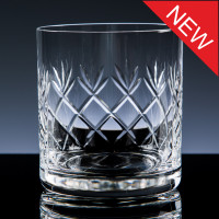 Panelled Crystal 10oz Mixer Glass, Single, Satin Boxed