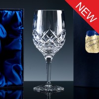 Inverness Crystal Premier Fully Cut Lead Crystal 10oz Wine Glass, Single, Satin Boxed